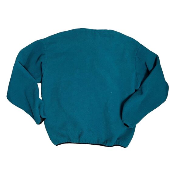 Columbia Sweater Mens L Blue VTG Fleece 90s Teal Anorak Zip USA Ski High Neck - Picture 10 of 10